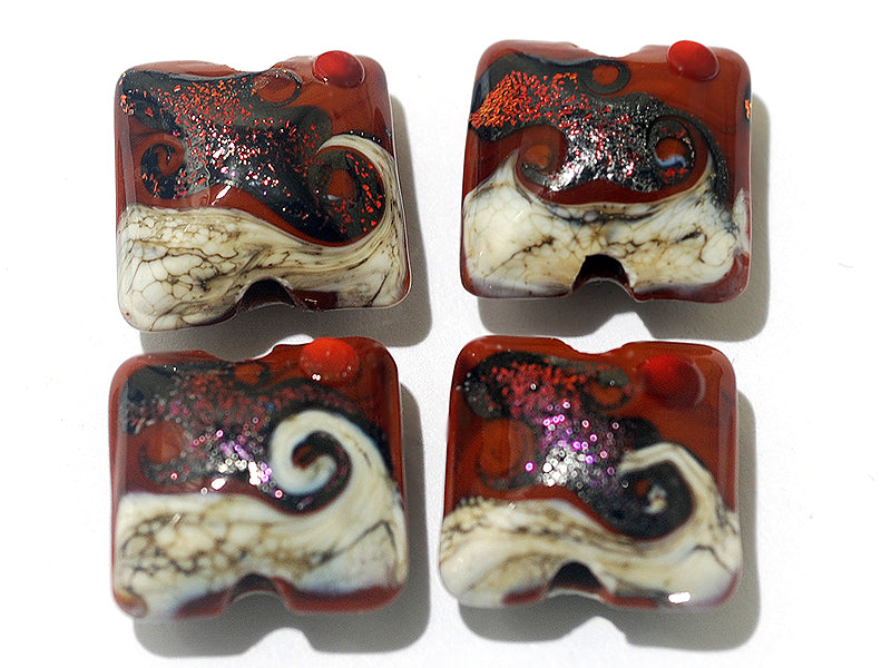 10903014 - Four Hot Lava Waves Pillow Beads