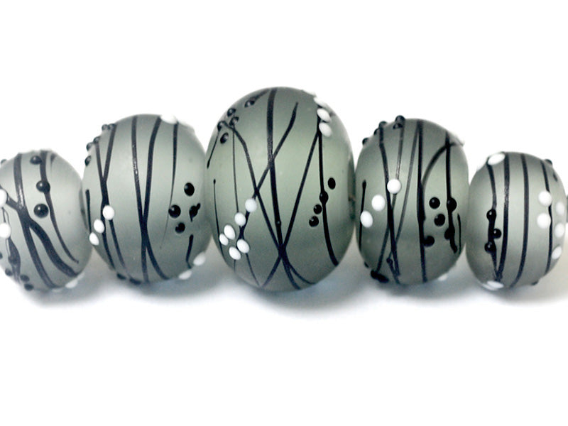 grace lampwork beads artisan handmade glass beads SRA