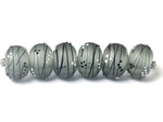 10903121 - Six Smokey Surprise Party Rondelle Beads