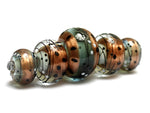 10903211 - Five Smokey Bronze Graduated Rondelle Beads