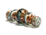 10903211 - Five Smokey Bronze Graduated Rondelle Beads