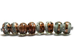 10903241 - Eight Smokey Bronze Rondelle Beads