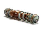 10903241 - Eight Smokey Bronze Rondelle Beads