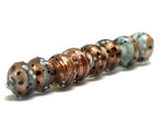 10903241 - Eight Smokey Bronze Rondelle Beads