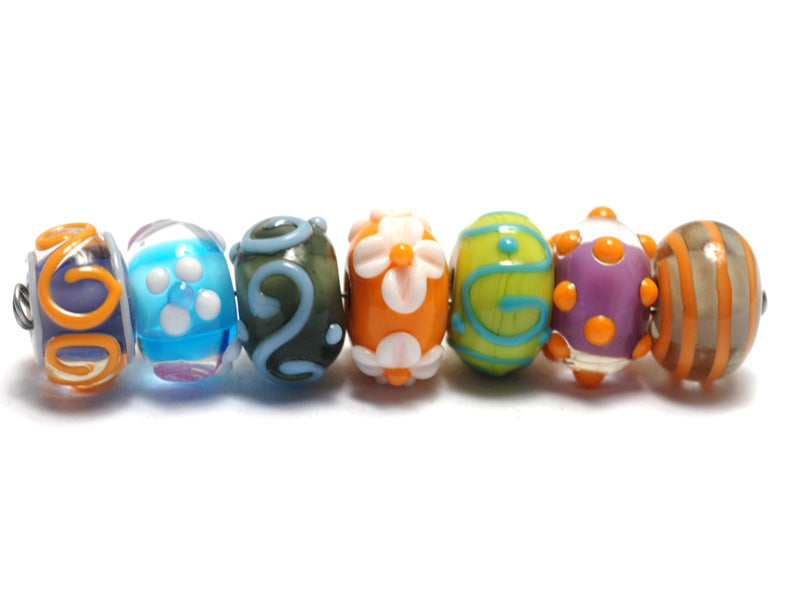 grace lampwork beads artisan handmade glass beads SRA