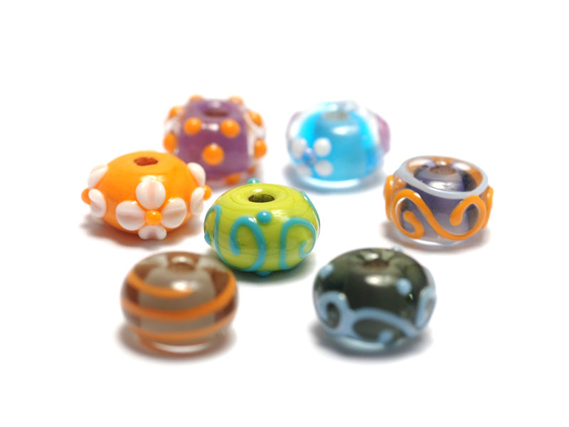 grace lampwork beads artisan handmade glass beads SRA