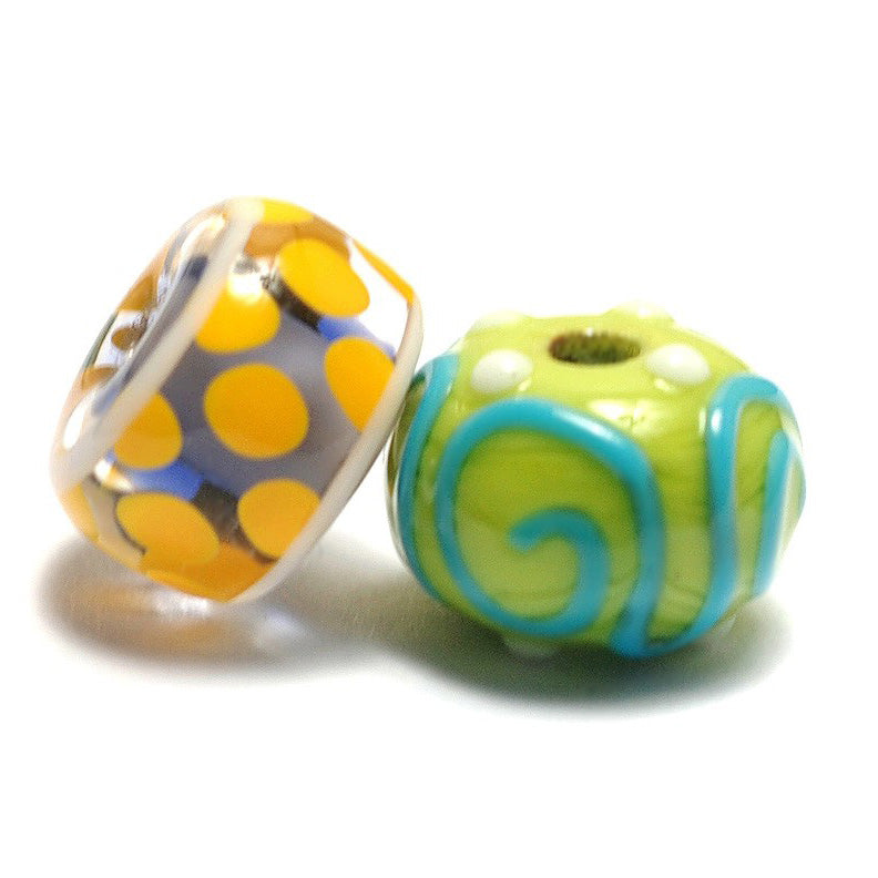11001001 - Seven Colorful Rondelle Beads