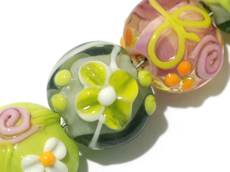grace lampwork beads artisan handmade glass beads SRA