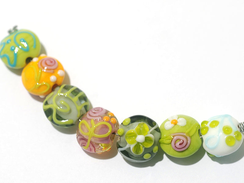 grace lampwork beads artisan handmade glass beads SRA