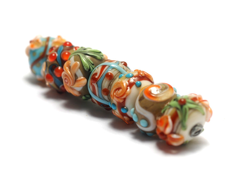 grace lampwork beads artisan handmade glass beads SRA