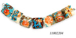 11002204 - Seven Turquoise w/Brown Pillow Beads