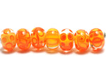 11003501 - Seven Orange & Yellow Rondelle Beads