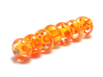 11003501 - Seven Orange & Yellow Rondelle Beads