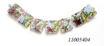 11005404 - Seven Light Pink w/Blue Floral Pillow Beads