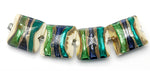 11005514 - Four Green/Ivory Pillow Beads