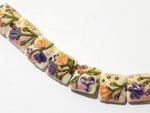 11005804 - Seven Purple w/Orange Flora Pillow Beads