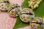 11005912 - Four Green Dragonfly Lentil Beads