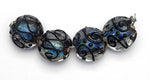 11006312 - Four Cerulean Lentil Beads