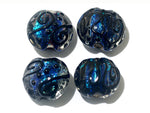11006312 - Four Cerulean Lentil Beads