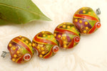 grace lampwork beads artisan handmade glass beads SRA