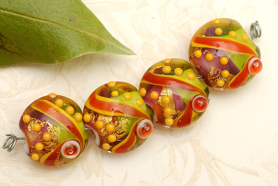 grace lampwork beads artisan handmade glass beads SRA