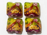 11007014 - Four Carolina Parakeet Pillow Beads