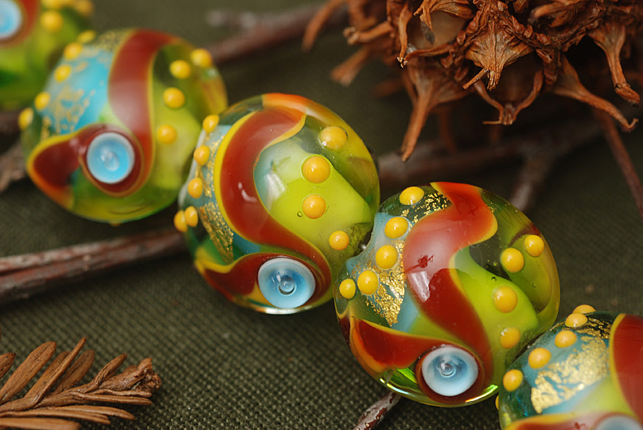 grace lampwork beads artisan handmade glass beads SRA