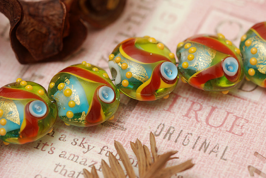 grace lampwork beads artisan handmade glass beads SRA
