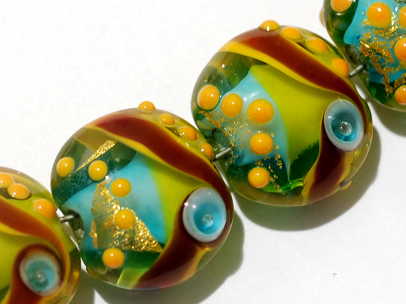 grace lampwork beads artisan handmade glass beads SRA
