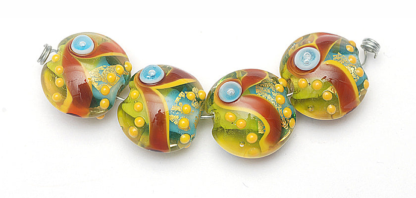 grace lampwork beads artisan handmade glass beads SRA