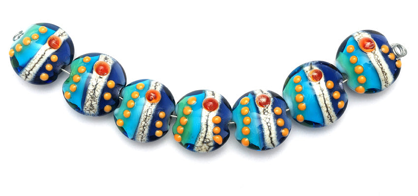 grace lampwork beads artisan handmade glass beads SRA