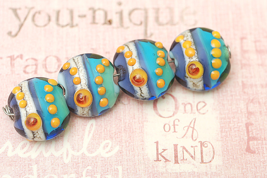 grace lampwork beads artisan handmade glass beads SRA