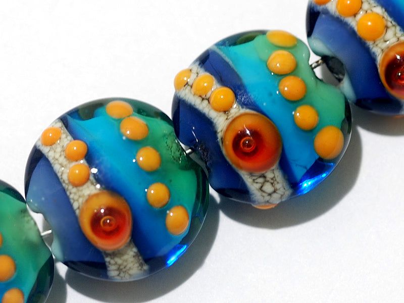 grace lampwork beads artisan handmade glass beads SRA