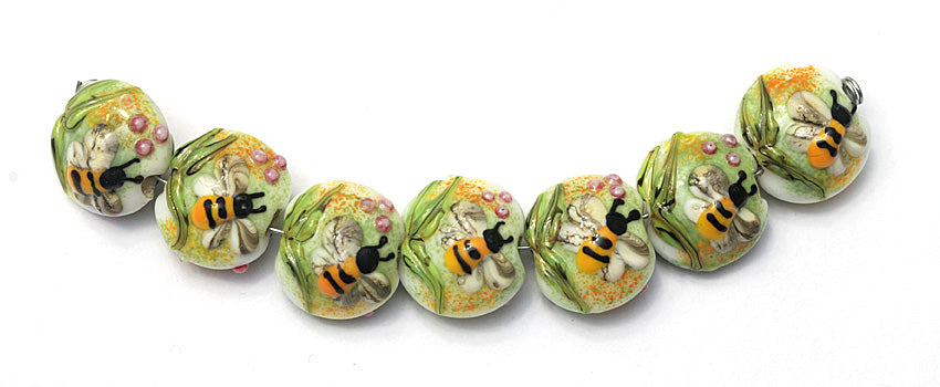 grace lampwork beads artisan handmade glass beads SRA