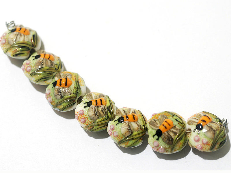 grace lampwork beads artisan handmade glass beads SRA
