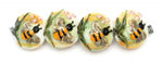 11007312 - Four Bumble Bee Garden Lentil Beads
