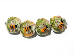 11007312 - Four Bumble Bee Garden Lentil Beads