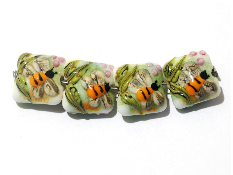 11007314 - Four Bumble Bee Garden Pillow Beads
