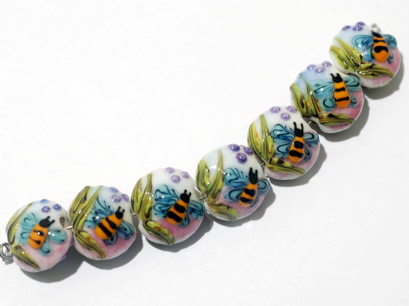 grace lampwork beads artisan handmade glass beads SRA
