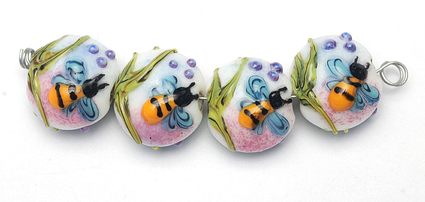 grace lampwork beads artisan handmade glass beads SRA