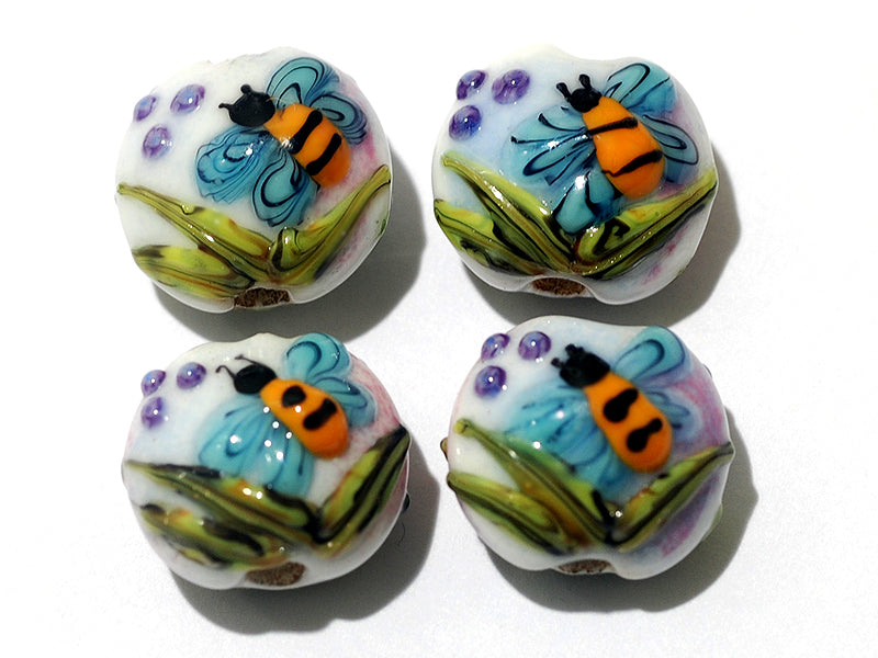 grace lampwork beads artisan handmade glass beads SRA