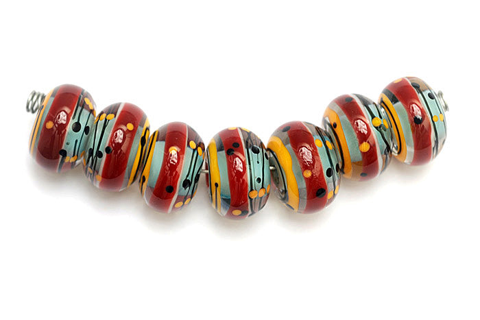 grace lampwork beads artisan handmade glass beads SRA