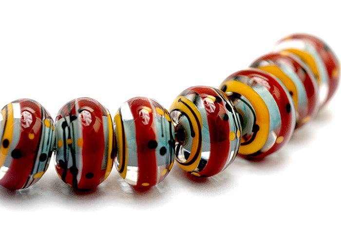 grace lampwork beads artisan handmade glass beads SRA