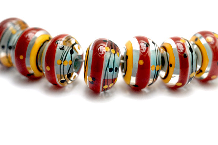 grace lampwork beads artisan handmade glass beads SRA
