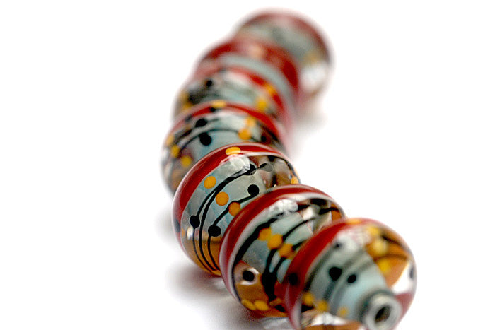 grace lampwork beads artisan handmade glass beads SRA