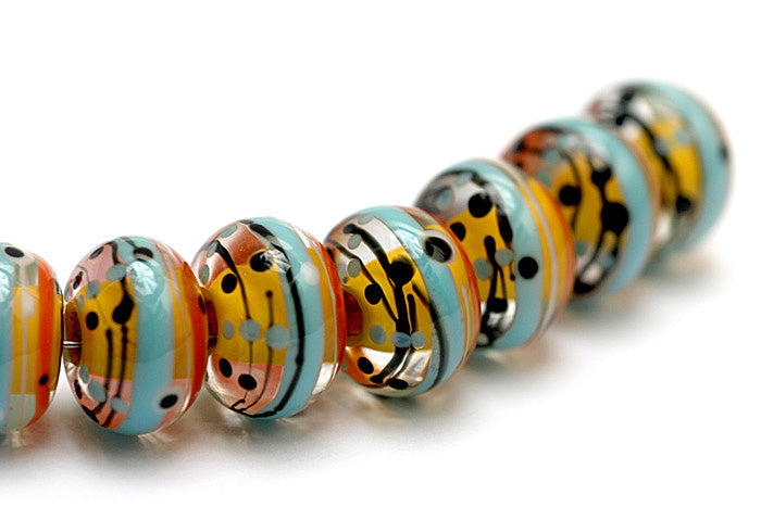 grace lampwork beads artisan handmade glass beads SRA