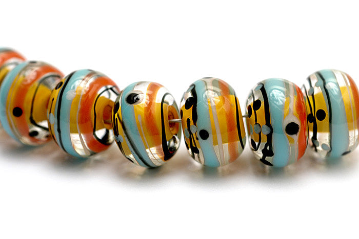 grace lampwork beads artisan handmade glass beads SRA
