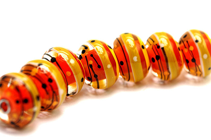 grace lampwork beads artisan handmade glass beads SRA