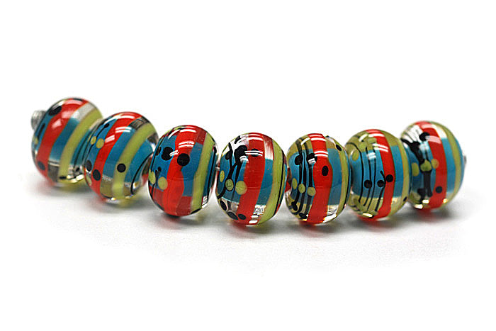 grace lampwork beads artisan handmade glass beads SRA