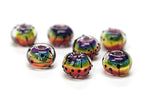 11008201 - Seven Rainbow Balloons Rondelle Beads